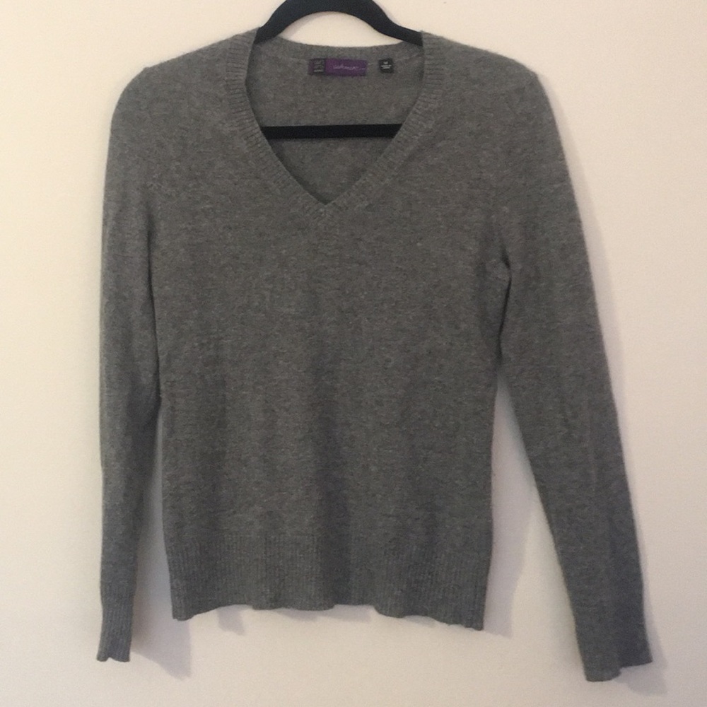 Gray cashmere sweater